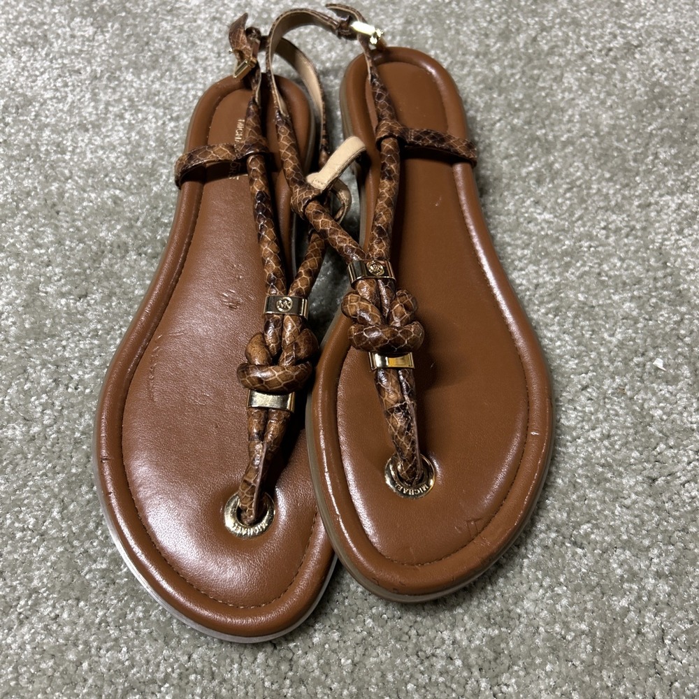 Michael Michael Kors Women's Holly Flatform Court Shoes Luggage Shoe Size 8.5